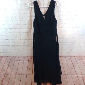 Y2K  Rabbit  Rabbit  Feminine Silhouette  Empire Waist Black Sun Dress 14
